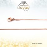 Cadena - Acero - Dama - Cola De Raton - Rose Gold - Repuje -  L: 45Cm -  A: Cm - 9081645
